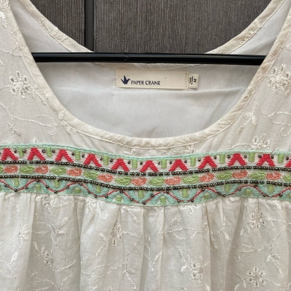 Paper Crane Embroidered Top - Picture 2 of 8